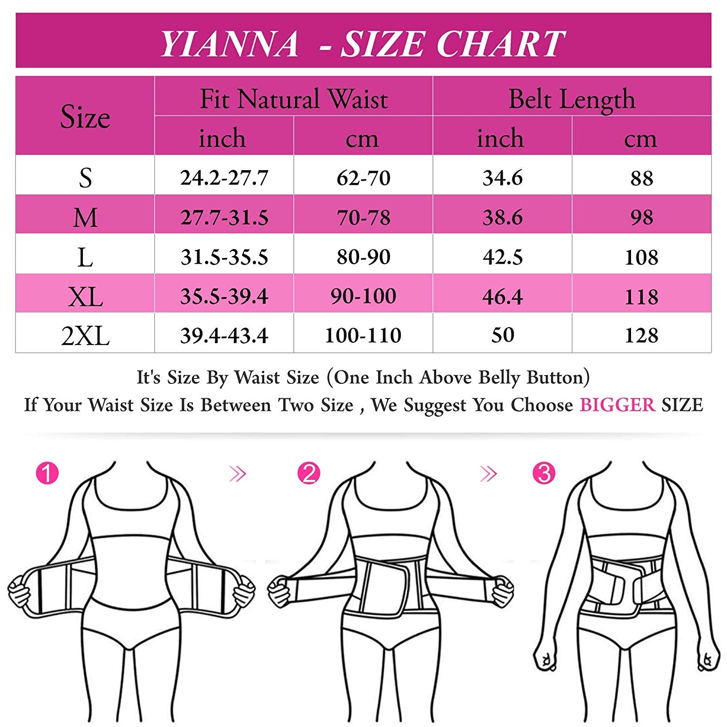 YIANNA Waist Trainer Belt Waist Cincher Trimmer